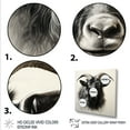 thumbnail image 3 of Designart "Charcoal Goat Portrait in Black III" Animals Framed Wall Art - Traditional Black Goat Hallway Framed Wall Art Decor, 3 of 6