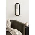 thumbnail image 2 of Kate and Laurel Ciel Glam Mirrored Wall Sconce, 6 x 5 x 16, Black, Modern Scalloped Candle Holder with Removable Glass Cylinder and Mirror for Bathroom or Bedroom Wall Decor, 2 of 9