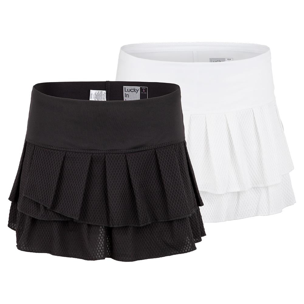 Nwt Lucky In Love Active Tennis Skirt Skort Shorts M Medium Pleated Tier CUTE! 