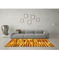 thumbnail image 3 of Ahgly Company Machine Washable Indoor Rectangle Patchwork Yellow Transitional Area Rugs, 3' x 5', 3 of 4