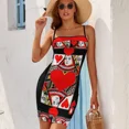 thumbnail image 3 of Robe de Cocktail Mode Femme Motif Reine de Cœur Rouge, 3 of 4