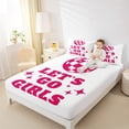 thumbnail image 4 of Homewish Disco Ball Twin Sheet Sets,Western Cowgirl Twin Fitted Sheet,Pink White 03 For Girls Kids,Ultra Soft Home Decor,3 Pieces, 4 of 7