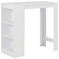thumbnail image 2 of vidaXL Bar Table with Shelf White 43.31"x19.69"x40.55", 2 of 36