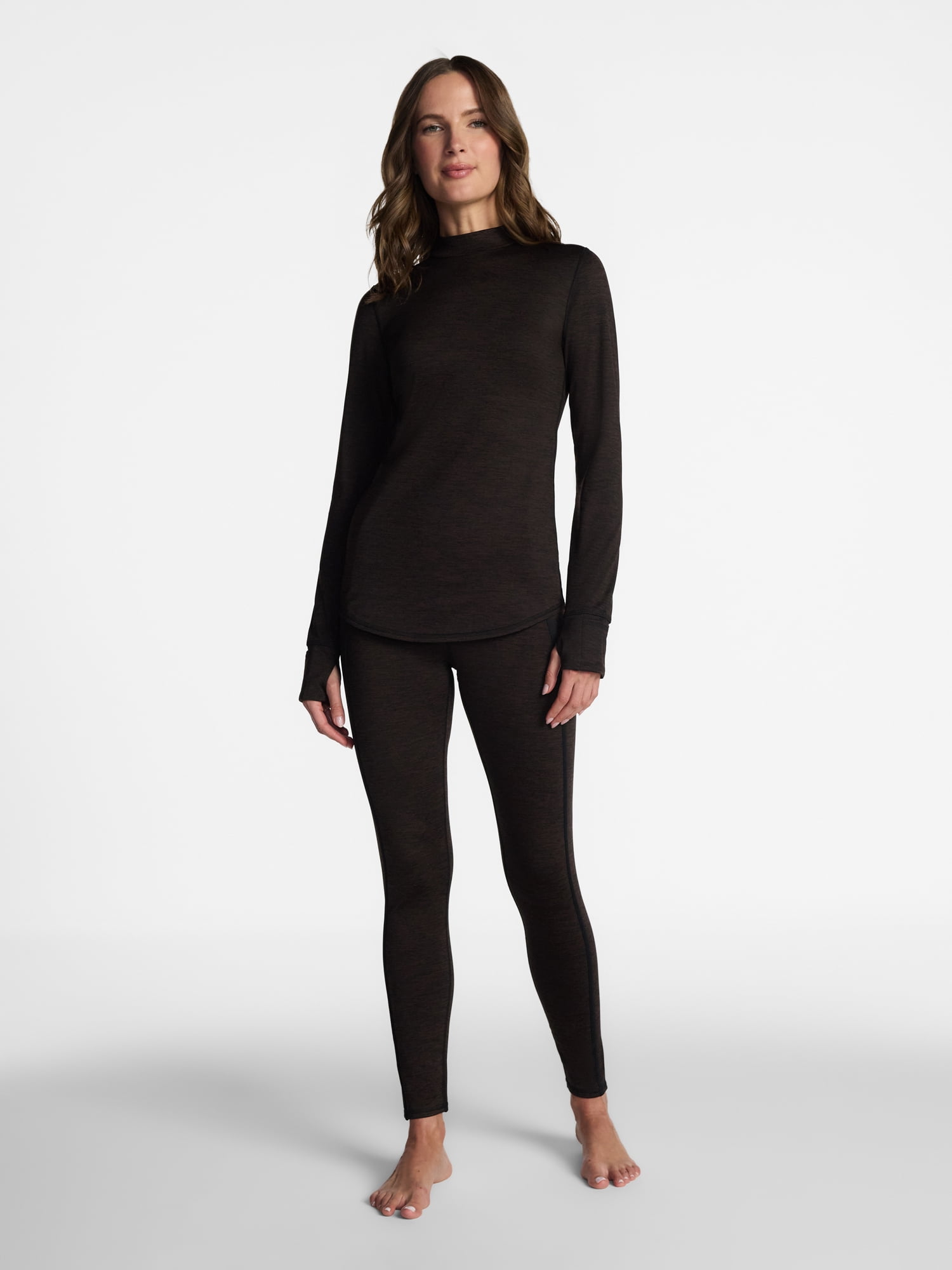 ClimateRight by Cuddl Duds Women's Warm Plush Warmth Mock Neck Base Layer Thermal Top, Sizes XS to 4X