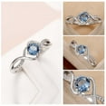 thumbnail image 3 of CILENON Ladies Rings Luxury Rings Gift Rings Alloy Ring Sets Engagement Rings (Blue,C), 3 of 6