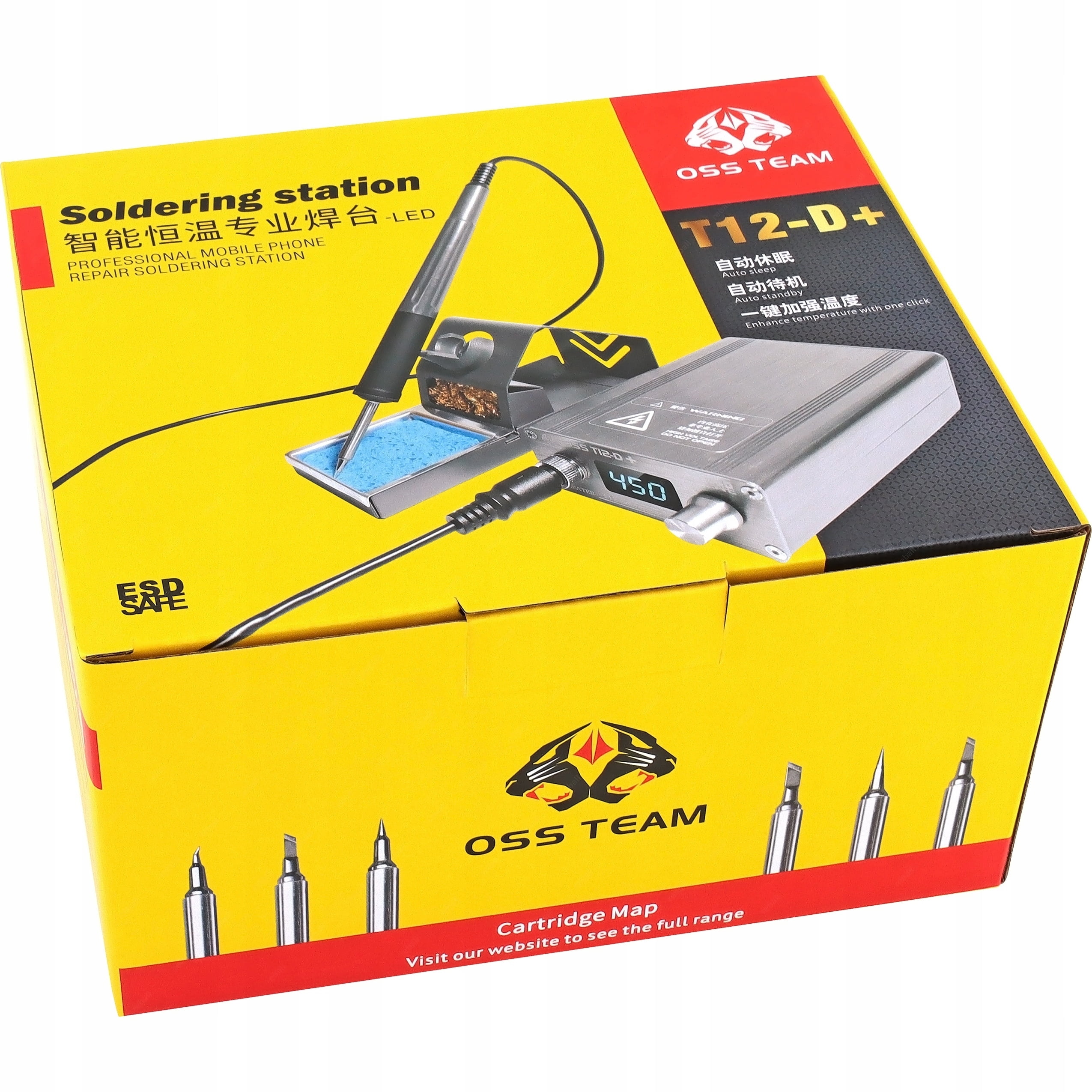 OSS T12D+ Soldering Table Electric Soldering Iron with Digital Display 75W