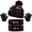 Black, variant on TBWNWG Winter Knitted Scarf Hat Set for Kids Neck Warmer Thermal Touchscreen Mittens Cold Weather,One Size