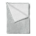thumbnail image 2 of Lattice Soft Flannel Fleece Blanket, Diagonal Interlacing Stripes Design on a Grey Background Realistic Tile Print, Cozy Plush for Indoor and Outdoor Use, 50" x 70", Grey and White, by Ambesonne, 2 of 5