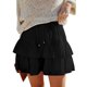 thumbnail image 1 of Pantalones cortos Aoudery Flowy para mujer, pantalones cortos estilo bohemio con volantes, 1 of 6