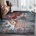 thumbnail image 2 of LR Home  Fusion Distressed Geometric Blue/ Black Olefin Rug - 3' x 5', 2 of 9