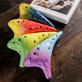 thumbnail image 4 of 12 Holes Ceramic Ocarina Alto C Starry Style Musical Instrument with Lanyard Music Score Protective, 4 of 8