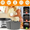thumbnail image 3 of HLONK 2Pcs Silicone Slow Cooker Liner with Handle Food Grade Slow Cooker Divider Liners Reusable Slow Cooker Silicone Insert Dishwasher Safe Foldable Heat Resistant for 6-8Qt Oval Round S, 3 of 10