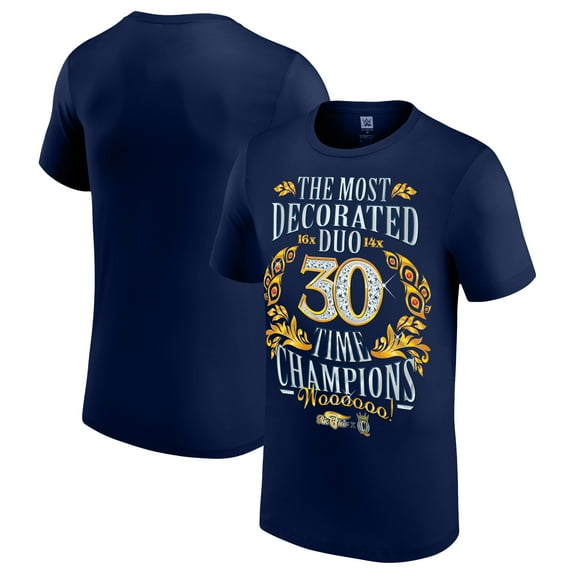 Men's Navy Ric Flair & Charlotte Flair Most Decorated Duo T-Shirt