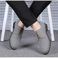 thumbnail image 6 of Men's Suede Lace Up Oxfords Classic Wing Tips Dress Shoes Casual Luxury Business Work Office Derby Shoes, 6 of 7