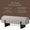 thumbnail image 4 of Maven Lane Juno Modern Upholstered Wooden Bench in Refined Black Finish, 4 of 7