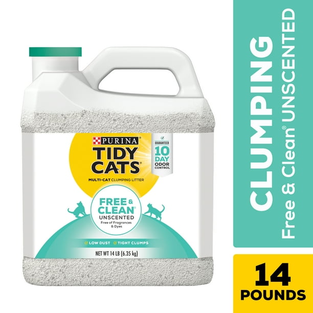 Purina Tidy Cats Clumping Cat Litter, Free & Clean Unscented Multi Cat