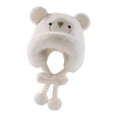 thumbnail image 4 of Segolike Cute Stuffed Bear Ear Hat Comfortable Animal Headgear for Girls Camping Holidays white, 4 of 7