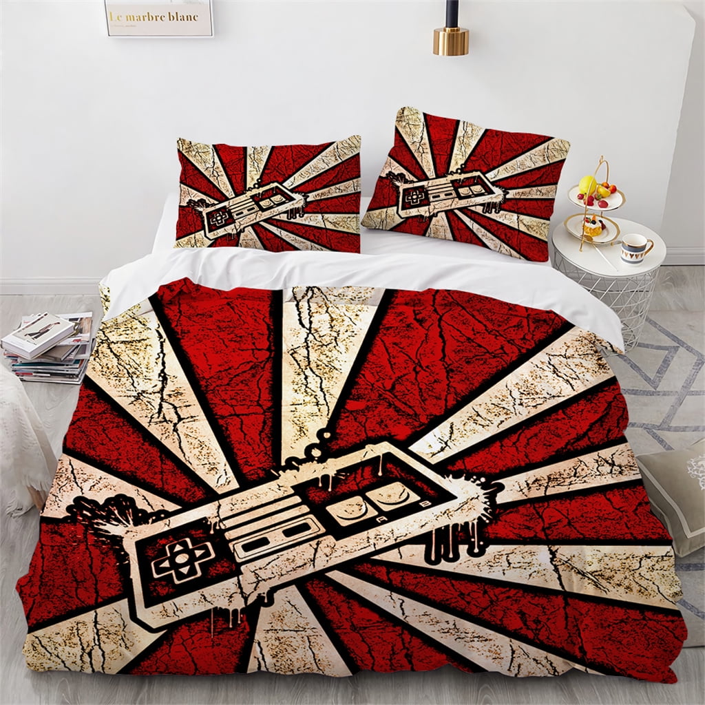 Gamer Bedding Set Full Size Kids Gaming Duvet Cover Set Boys Teens