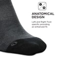 thumbnail image 2 of Feetures Merino 10 Cushion Crew Sock- Wool Sock for Women & Men, Hiking & Running, Targeted Compression (1 Pair) L, Gray, 2 of 5