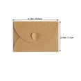 thumbnail image 2 of Mobutofu 50Sets Small Kraft Envelopes with Heart Clasp Perfect for Thank You Cards and Invitations, 2 of 8