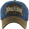 thumbnail image 2 of Vintage Distressed Hat Baseball Cap - Rock N' Roll - KBETHOS, 2 of 6
