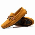 thumbnail image 3 of Men's Casual Loafers Slip On Leather Shoes Lightweight Driving Shoes Moccasins Classic Penny Loafer Flats Boat Shoes Outdoor Walking Shoes, 3 of 7