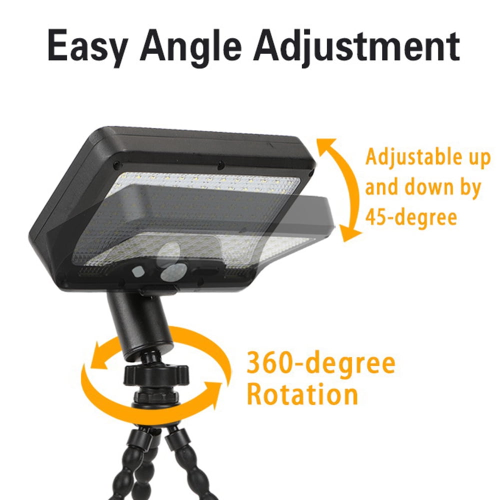 Solar Lights Outdoor, 7000LM Motion Sensor Solar Outdoor Lights with Flexible Octopus Tripod, Waterproof Solar Flood Security Lights for Front Door Yard Garage Deck Fence Camping