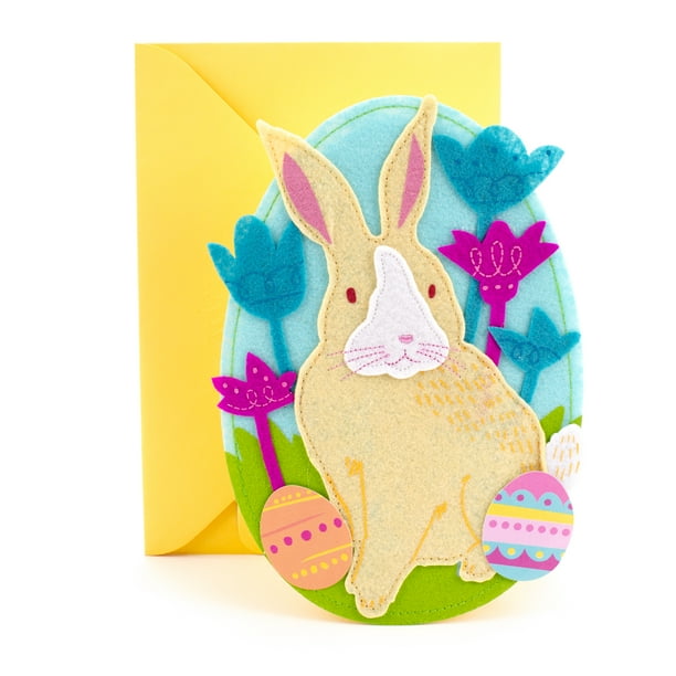 Hallmark Easter Card with Sound (Felt Bunny Plays "You Are My Sunshine