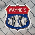thumbnail image 5 of Wayne's Workshop 18 inch X 18 inch Shield Shaped Commercial Grade Plastic Sign Weather Resistant, UV Protected To last, Gift for Dads and Uncles Classic Americana Crafted in the USA, 5 of 7