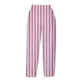 thumbnail image 3 of WEIee Womens Capris Casual Summer Pocket Cropped Pants with Drawstring Stripe Straight Leg Lightweight Trousers Loose Fit Party Lady Pants Pink XXXXL, 3 of 4
