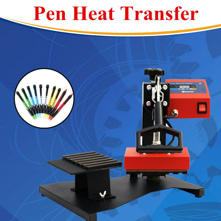 Heat Press 300W 6PCs Pen Heat Transfer Machine Digital Display for DIY Pen,  Plastic Pen, Ballpoint Pen Printing Logo