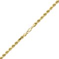 thumbnail image 5 of 14K Yellow Gold Solid Diamond Cut Rope Chain Necklace (5mm, 24"), 5 of 6