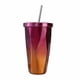thumbnail image 1 of Taza de color degradado Taza térmica de diamante con pajita Taza de acero inoxidable de doble capa Taza de regalo publicitario, 1 of 3