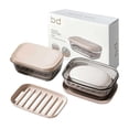 thumbnail image 1 of Estuche de viaje para jabón de 2 piezas, a prueba de fugas, con tapa, barra de jabón portátil para viajar, platos de jabón transparentes para baño, ducha, gimnasio, escuela, campamento Akmoler, 1 of 7