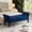 Blue, variant on Royard Oaktree 52" Upholstered Storage Bench with Arms, Velvet Button-Tufted End of Bed Bench,Orange