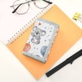 thumbnail image 7 of JIALIOU Nylon Trifold Card Wallet with ID Window Zipper Pocket for Men Women Teen Cartoon Koala with Balloon, 7 of 7
