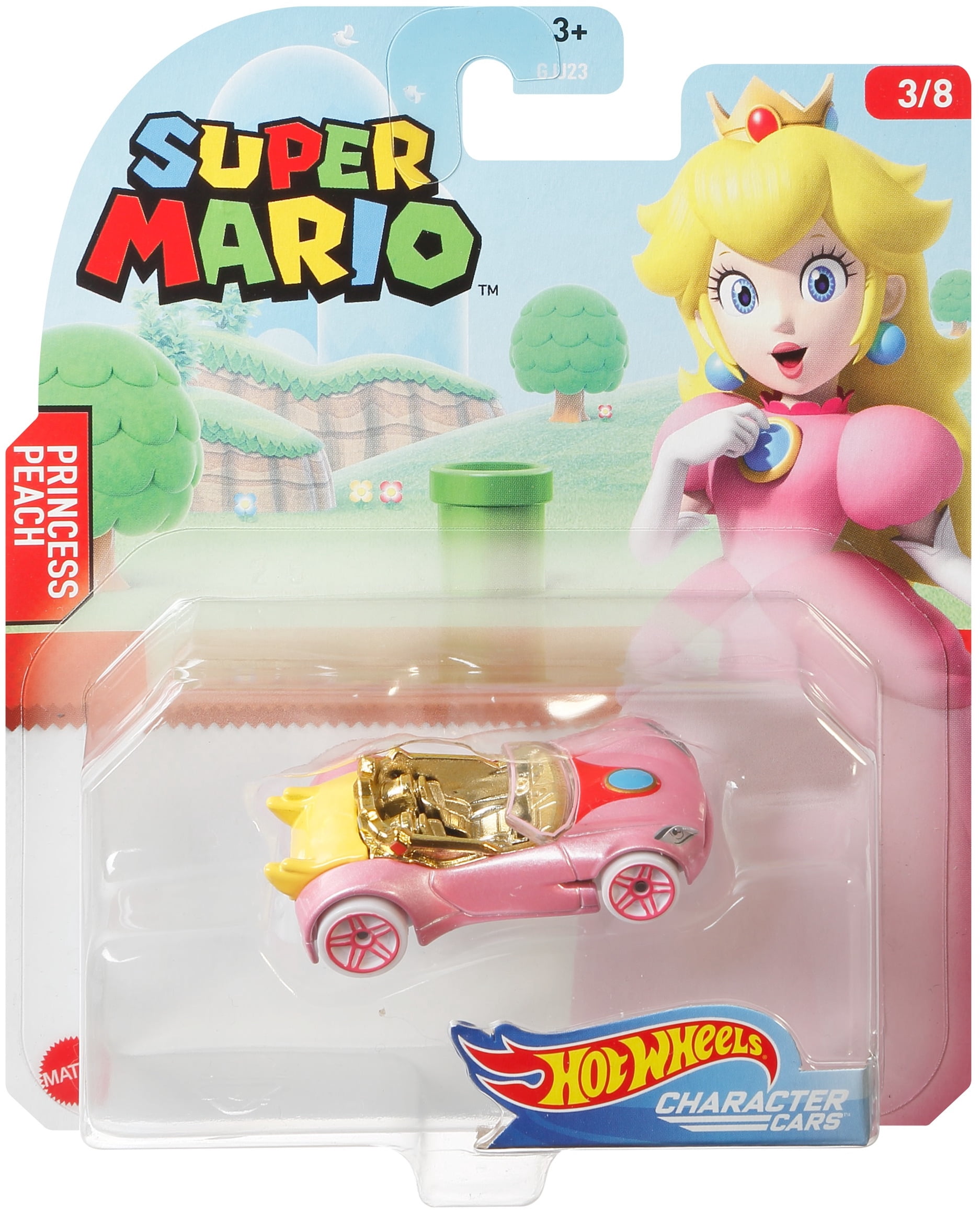 Hot Wheels Princess Peach Character Car For Gamers Collectors Kids Ages 3 And Older