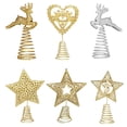 thumbnail image 3 of Christmas tree decoration star love elk five-pointed star new wrought iron five-pointed star, love-gold, 3 of 5