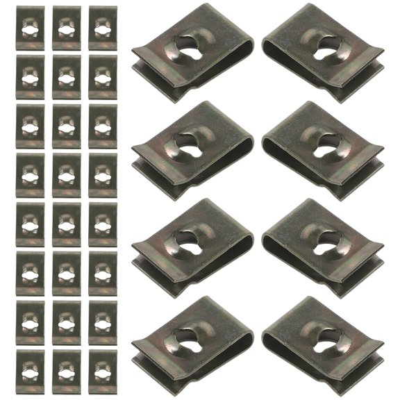 50 Pcs U-clip Automotive Fastener Kit Bumper Retainer Clips Fasteners The Car Body Parts