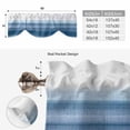 thumbnail image 6 of Haze Blue White Ombre Tie Up Valance Curtains for Windows, Kitchen Curtains Window Treatments, Vintage Gradient Striped Aesthetics Short Window Shades Valances for Bedroom Bathroom Cafe 42"x12", 6 of 8