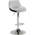 thumbnail image 4 of QRKD Bar Stools Set of 2, Swivel Counter Height Bar Stools, Modern Island Chair with Back and Footrest for Kitchen Dining Room, White/Black, 4 of 18