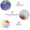 thumbnail image 4 of FRCOLOR Fraction Circles 1 Set Creative Fraction Pie Puzzles Math Teaching Kit for Elementary School,3.94"X3.94"X0.79", 4 of 4
