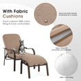 thumbnail image 3 of ivinta Outdoor Lounge Chair with Cushions, Pillow, Large Patio Chair, Beige, 3 of 8