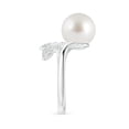 thumbnail image 5 of ANGARA South Sea Cultured Pearl Olive Leaf Wrap Ring in 14K White Gold for Women | June Birthstone, Birthday, Anniversary, Jewelry Gift for Women | Pearl Ring, 5 of 11