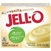 JELL-O Vanilla Instant Pudding & Pie Filling Mix (3.4 oz Boxes, Pack of 24)
