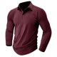 thumbnail image 2 of pstuiky Camisas suaves de manga larga para hombre, Blusa con botones y solapa de color liso para hombre Tops casuales para hombres xxl, 2 of 6