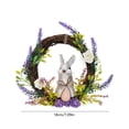 thumbnail image 3 of SLYNSHome Easter Door Decorations Bunny Wreath Wooden Easter Bunny Welcome Wreath Sign Garland for Easter Home Party Supplies, 3 of 7