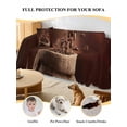 thumbnail image 4 of Coffee Beans Couch Cover Sofa Covers 3 Cushion Sectional Couch, Dark Brown Falling Cafe Bean Sacks Modern Washable Sofa Covers Slipcover Sectional Sofa Cover, Furniture Protector 71"x150", 4 of 9
