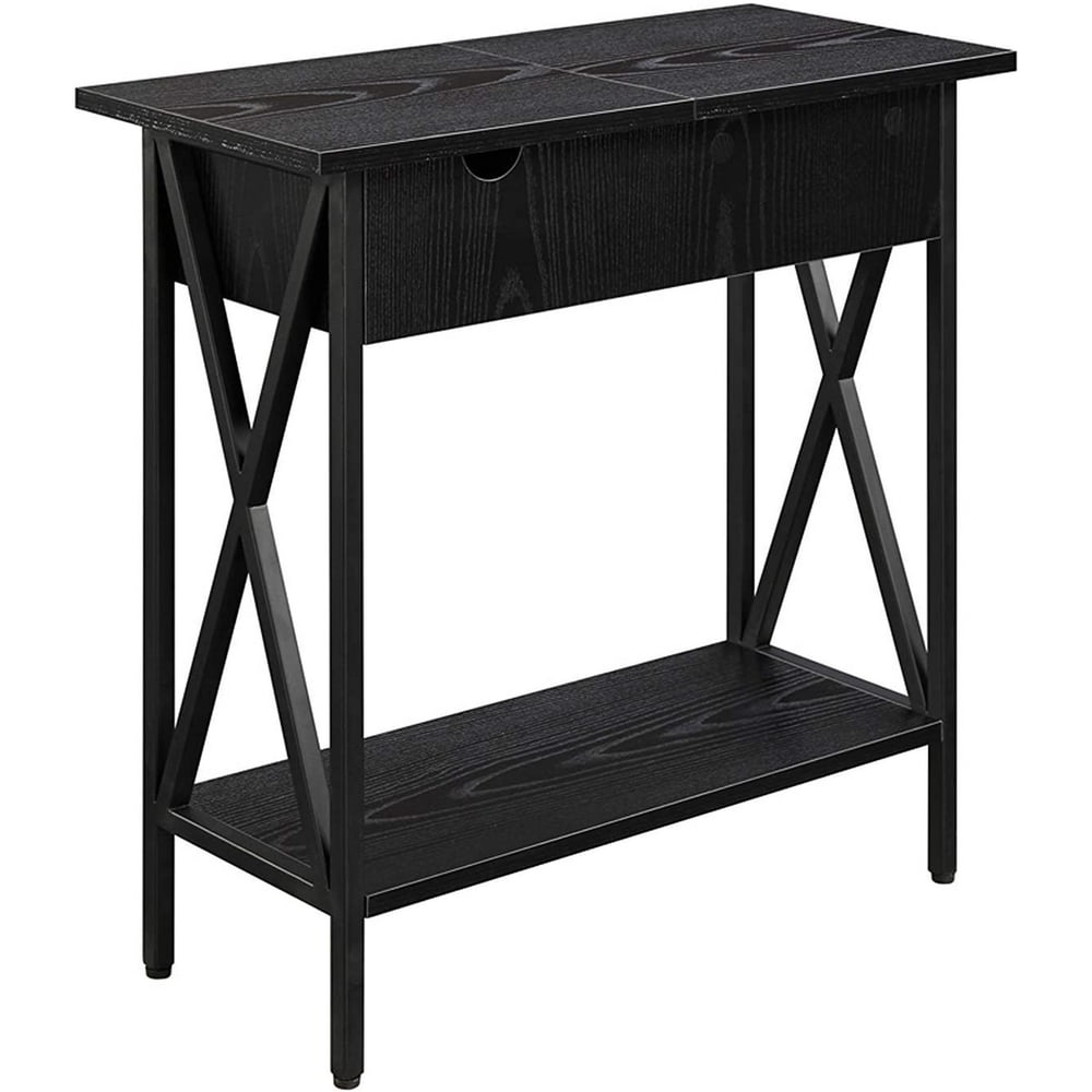 Convenience Concepts Tucson Flip Top End Table with Charging Station