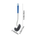 thumbnail image 2 of Curved Toilet Brush, Bathroom Cleaning Scrub Brush with Long Handle, Hanging Portable Toilet Bowl Brush, Toilet Cleaning Brushes Bathroom Accessories, 2 of 7